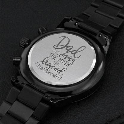Dad The Man Engraving Chronograph Watch