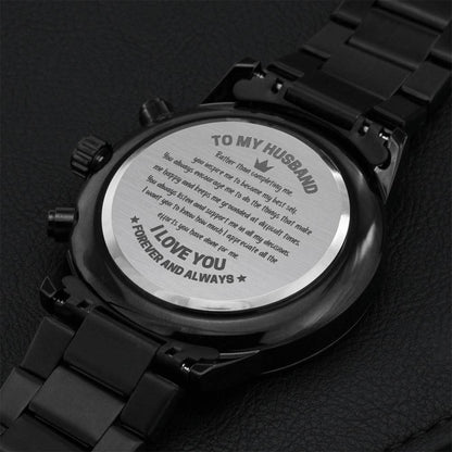 You Inspire Me To Become My Best Self Engraving Chronograph Watch