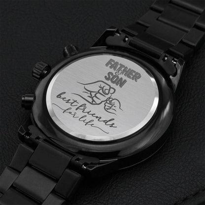Engraved Watch Gift For Dad Father’s Day Gift For Daddy Birthday Gift For Dad Engraved Watch For Him Father Gift From Son Engraving Chronograph Watch