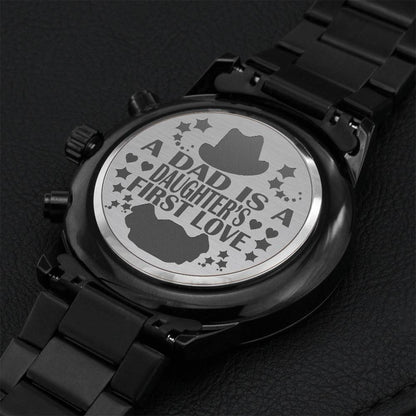 Engraved Watch Father's Day Design Engraving Chronograph Watch