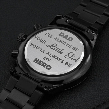 Always My Hero Engraving Chronograph Watch