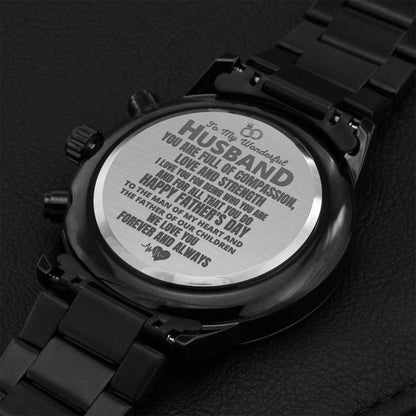 To The Man Of My Heart Watch Engraving Chronograph Watch