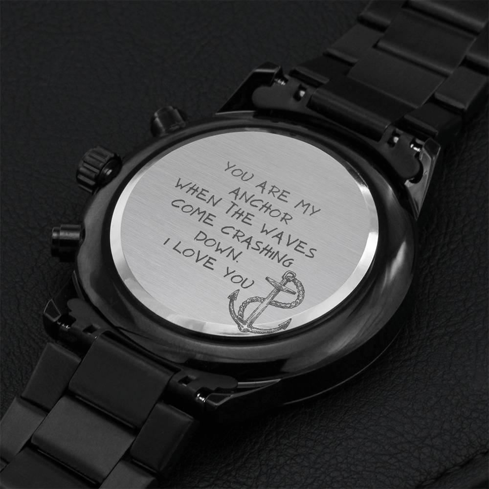 You Are My Anchor Father's Day Engraving Chronograph Watch