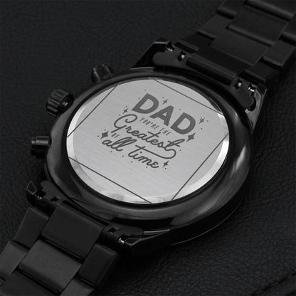 Custom Handwriting Engraved Watch Gift For Fathers Customize Engraved Watch Gift For Dad Gift For Husband Engraving Chronograph Watch
