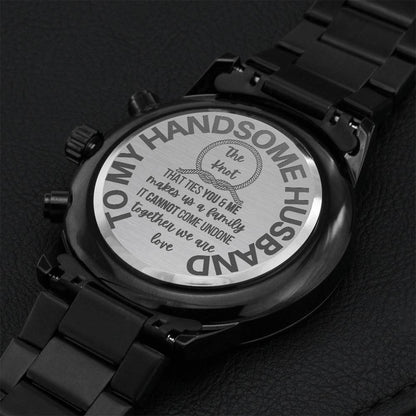 Gift For Husband Comes In Ready To Give Gift Box Engraving Chronograph Watch