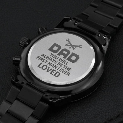 Best Gift For Dad. Engraving Chronograph Watch