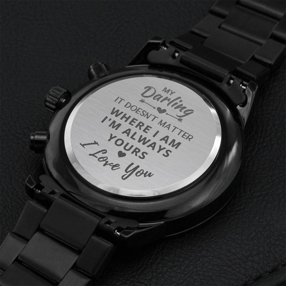 Deployment Gift For Him I Love You Engraving Chronograph Watch