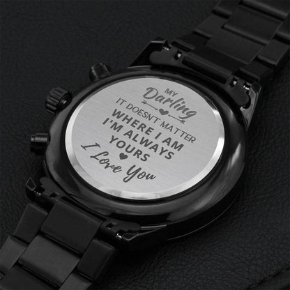 Deployment Gift For Him I Love You Engraving Chronograph Watch