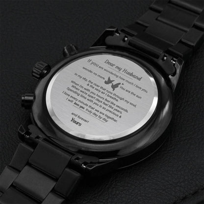 Engraved Watch For Him Engraving Chronograph Watch