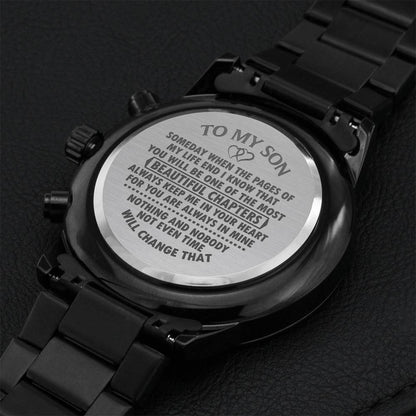 A Heart Melting Gifts For Son - Chronograph Watch Engraving Chronograph Watch