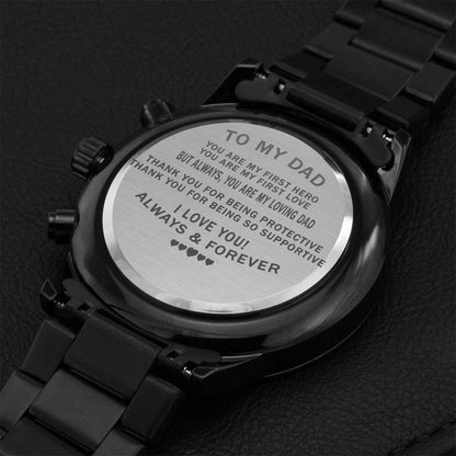 You Are My First Hero Watch Engraving Chronograph Watch
