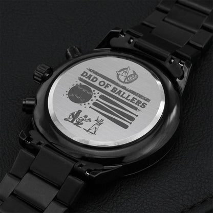 Dad Of Ballers Engraving Chronograph Watch