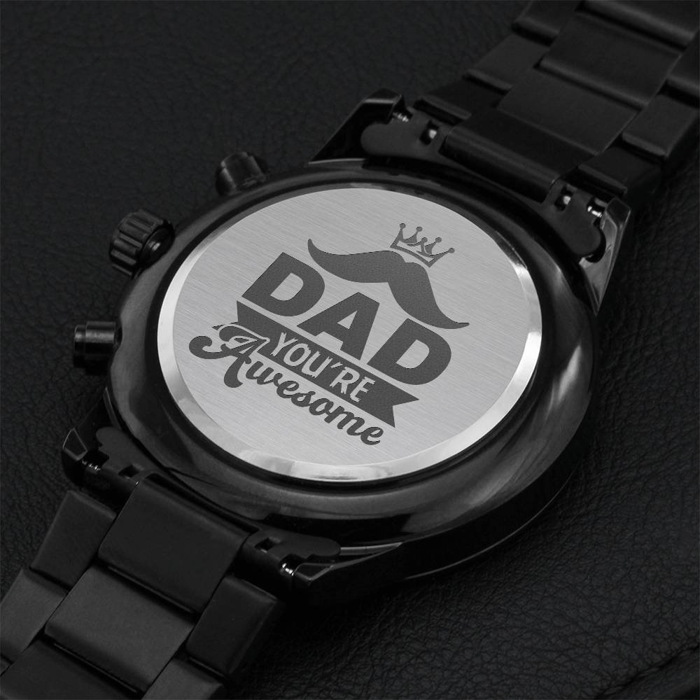 Awesome Dad Gift Watch Engraving Chronograph Watch