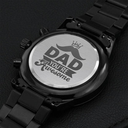 Awesome Dad Gift Watch Engraving Chronograph Watch