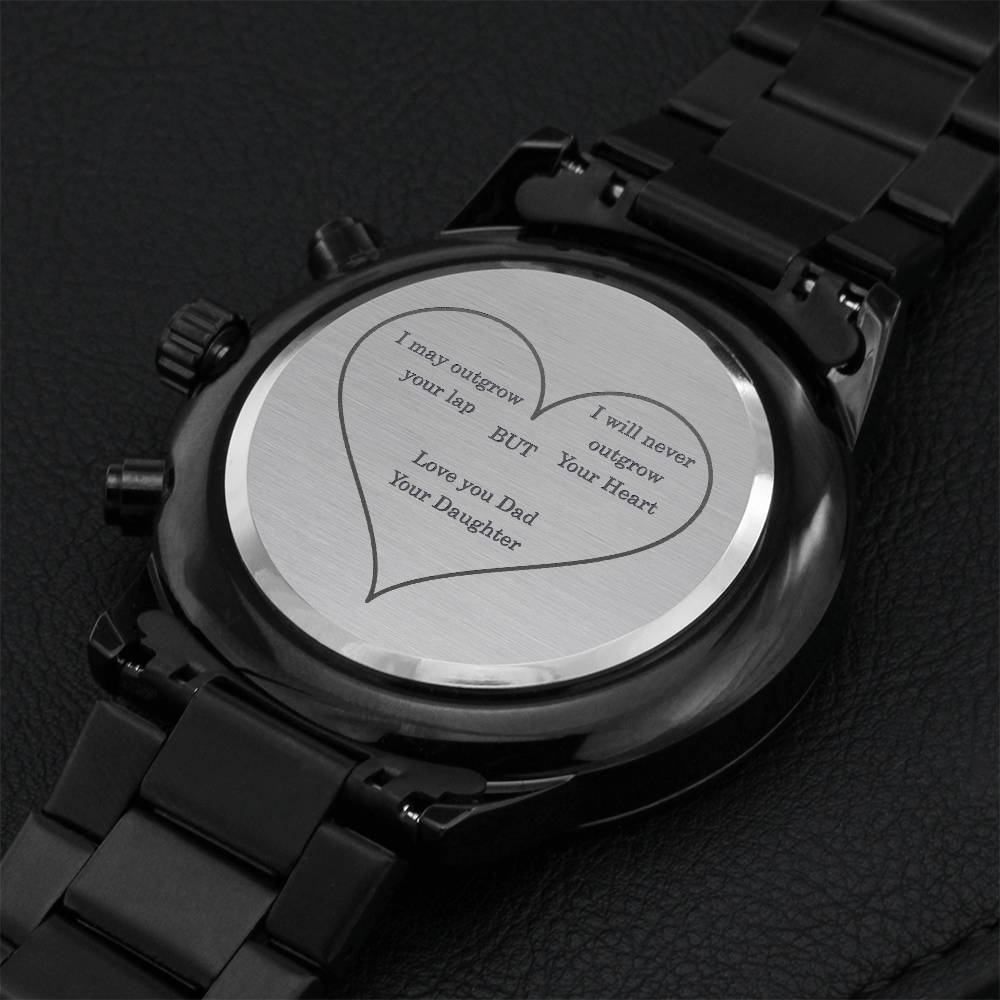 Your Heart Engraving Chronograph Watch