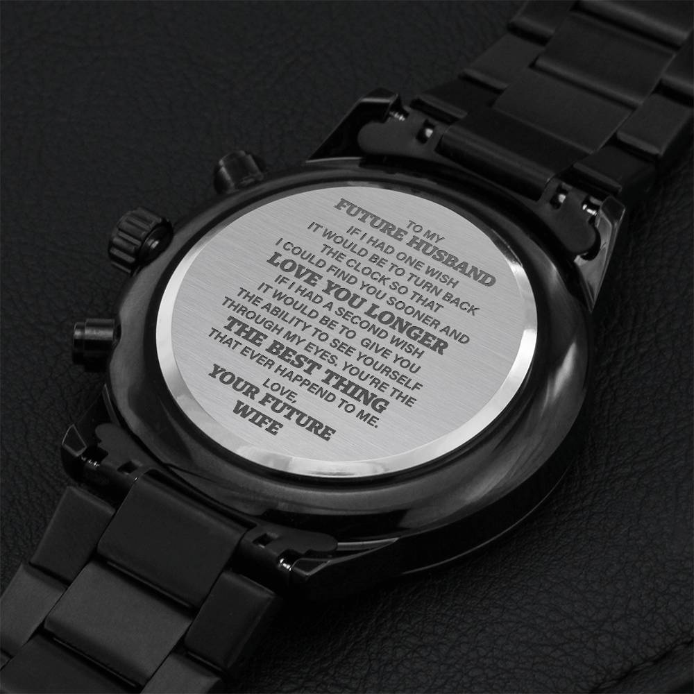 Gift For Future Husband From Future Wife??? Engraving Chronograph Watch