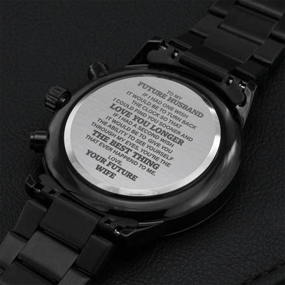 Gift For Future Husband From Future Wife??? Engraving Chronograph Watch