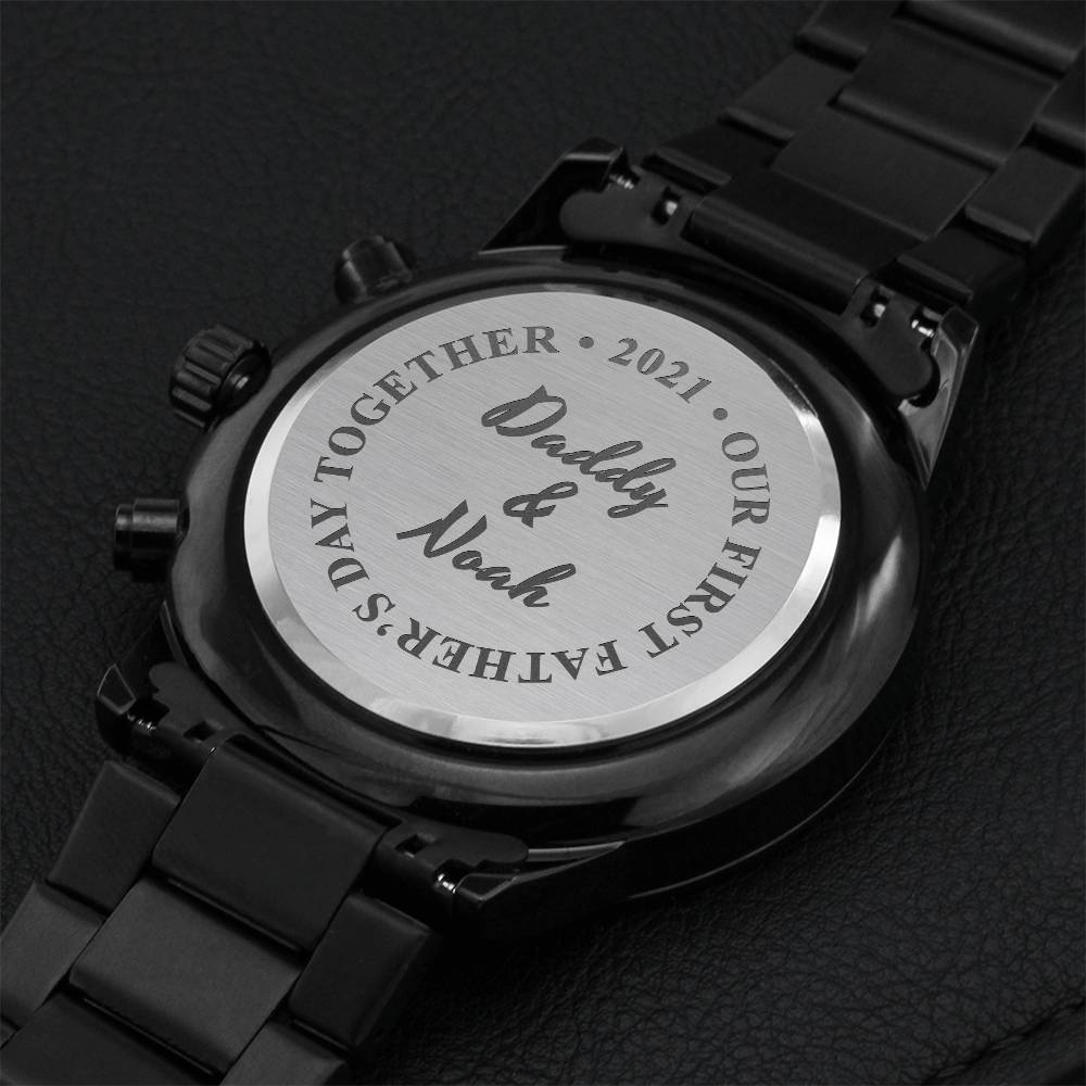 First Father's Day Customize Watch Engraving Chronograph Watch