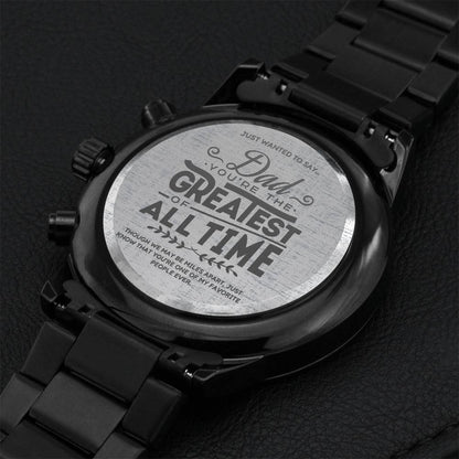 Father's Gift For Dad Dad's Customize Watch Custom Watch For Dad Minimalist Dad's Watch Dad's Gift Engraving Chronograph Watch