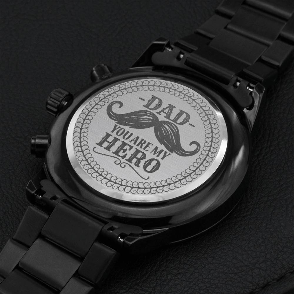 Dad You Are My Hero 1 Engraving Chronograph Watch