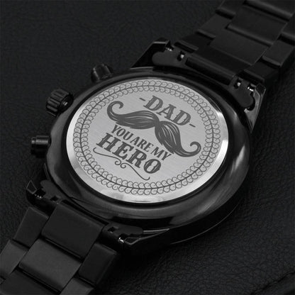 Dad You Are My Hero 1 Engraving Chronograph Watch