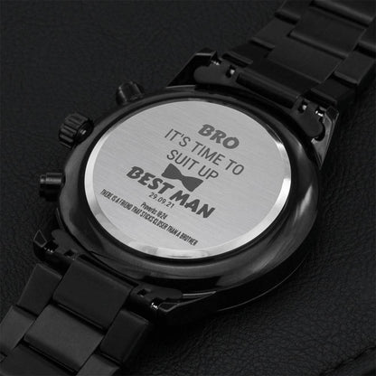 Best Man's Gift - A Customize Watch With Proverbs 1824 Engraved Engraving Chronograph Watch