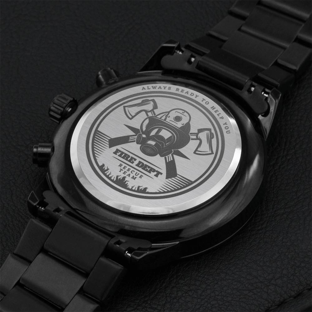 Always Ready To Help You - Black Chronograph Watch Engraving Chronograph Watch