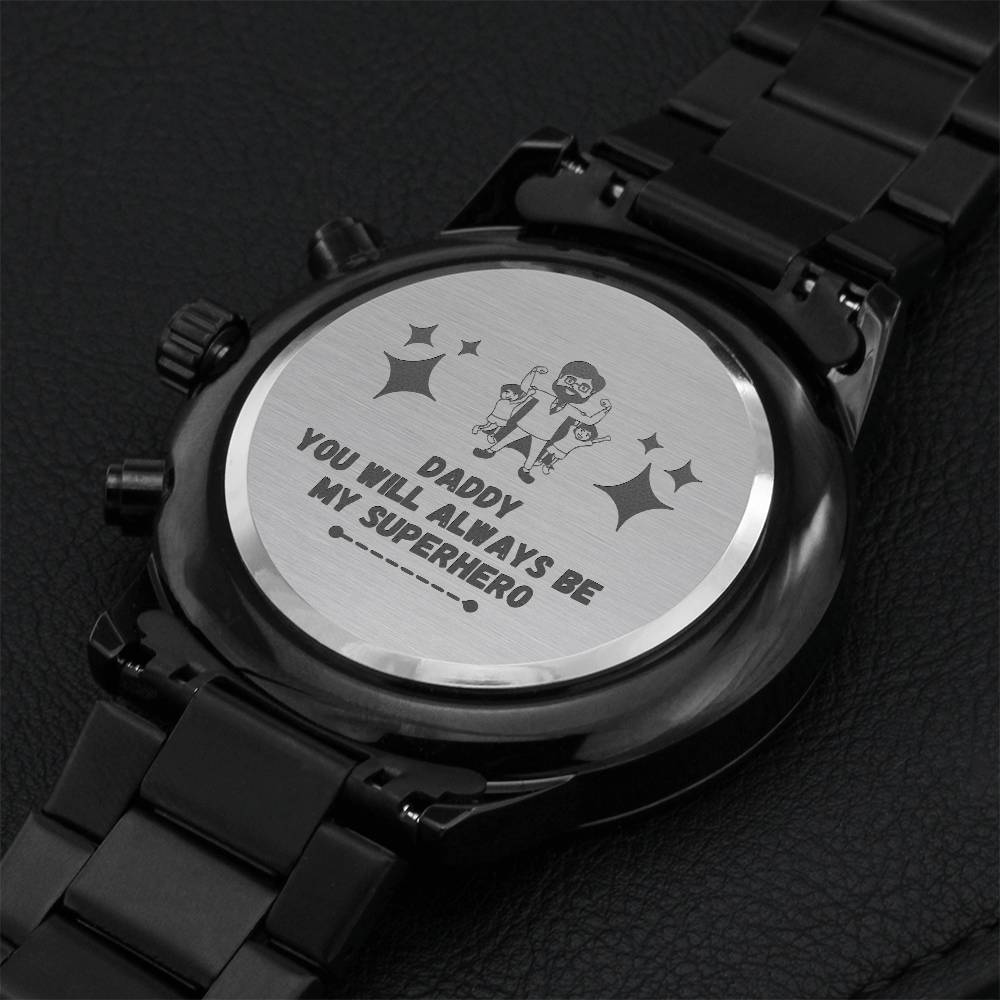 Dad I Love You Engraving Chronograph Watch