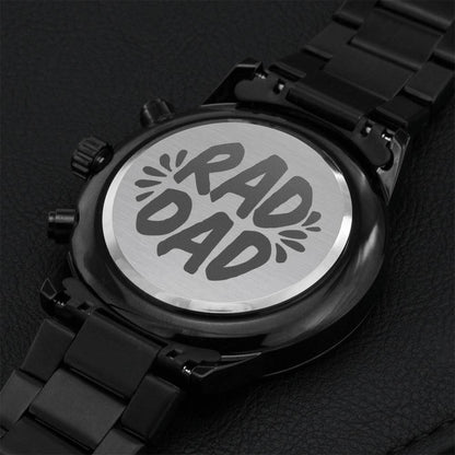 Engraved Luxury Watch Gift - Rad Dad Engraving Chronograph Watch