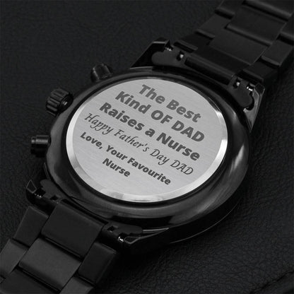 Father's Day Gift Watch Best Kind Of Dad Engraving Chronograph Watch