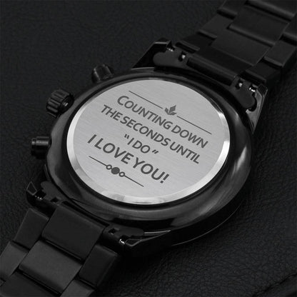 Best Dad Ever 3 Engraving Chronograph Watch