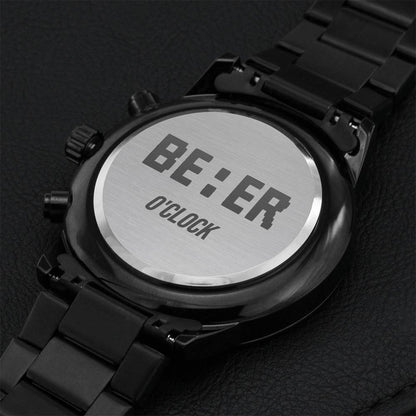 Beer O'clock Chronograph Watch Engraving Chronograph Watch