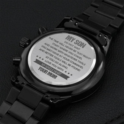 Chronograph Watch From Mom To Son - 464 Engraving Chronograph Watch
