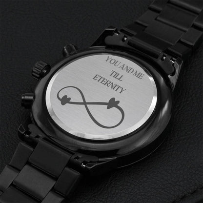 Customize Scratch Resistant Waterproof Men's Watch Engraving Chronograph Watch