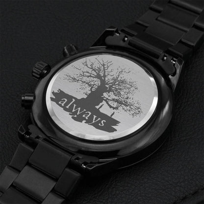 To Potterheads Friend Husband Boyfriend Motherdaughter Son. I Solemnly Swear That I'm Upto No Good. Harry Potter Lover. 1 Engraving Chronograph Watch