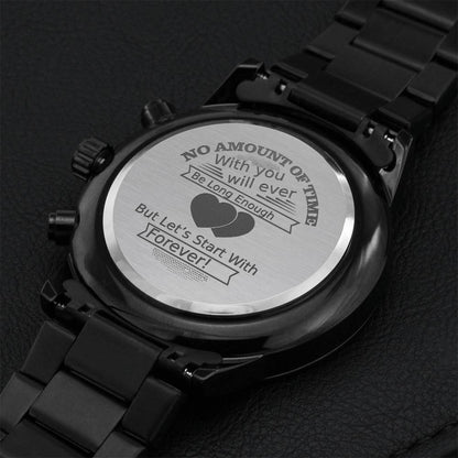 Gift For Husband - Luxury Watch Engraving Chronograph Watch