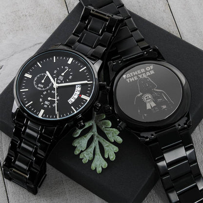 Father Of The Year Engraving Chronograph Watch