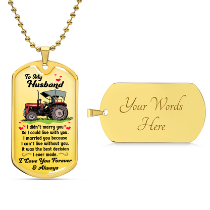 Gift For Farmer - Premium Dog Tag - Army Tag Necklace, Dog Tag Necklace