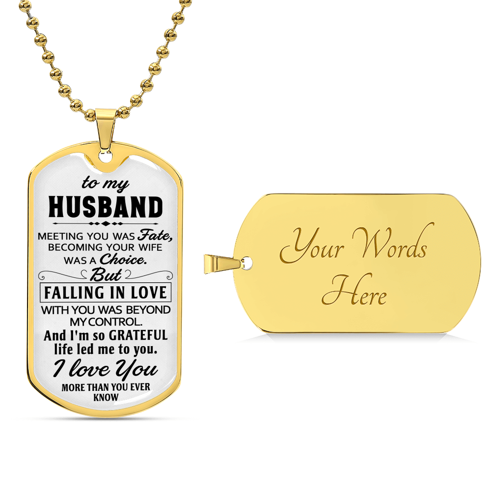 Gift For Husband - So Grateful - Dog Tag - Army Tag Necklace, Dog Tag Necklace