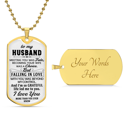 Gift For Husband - So Grateful - Dog Tag - Army Tag Necklace, Dog Tag Necklace