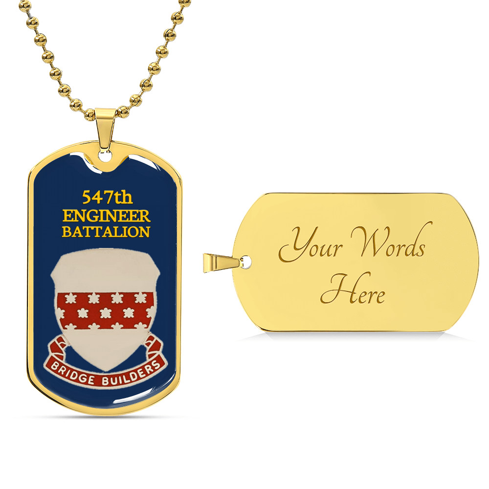 Awesome Dog Tag For 547Th Engineer Battalion - Army Tag Necklace, Dog Tag Necklace