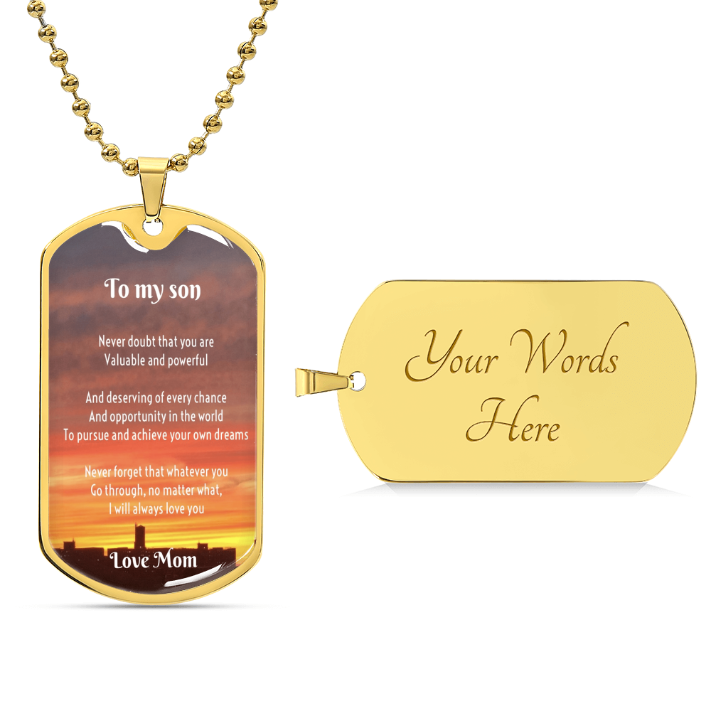 Best Gift For You Son! - Army Tag Necklace, Dog Tag Necklace