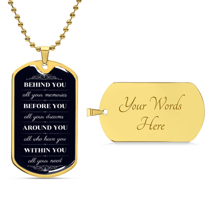Best Graduation Gift - Army Tag Necklace, Dog Tag Necklace