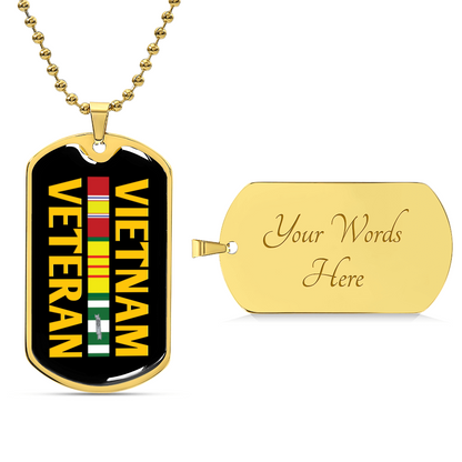 Vietnam Veteran Dog Tag - Army Tag Necklace, Dog Tag Necklace