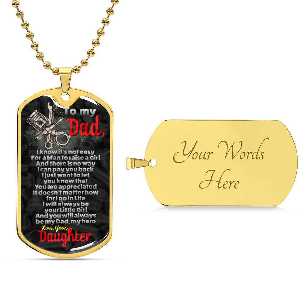 Gift For Mechanic - Premium Dog Tag - Army Tag Necklace, Dog Tag Necklace