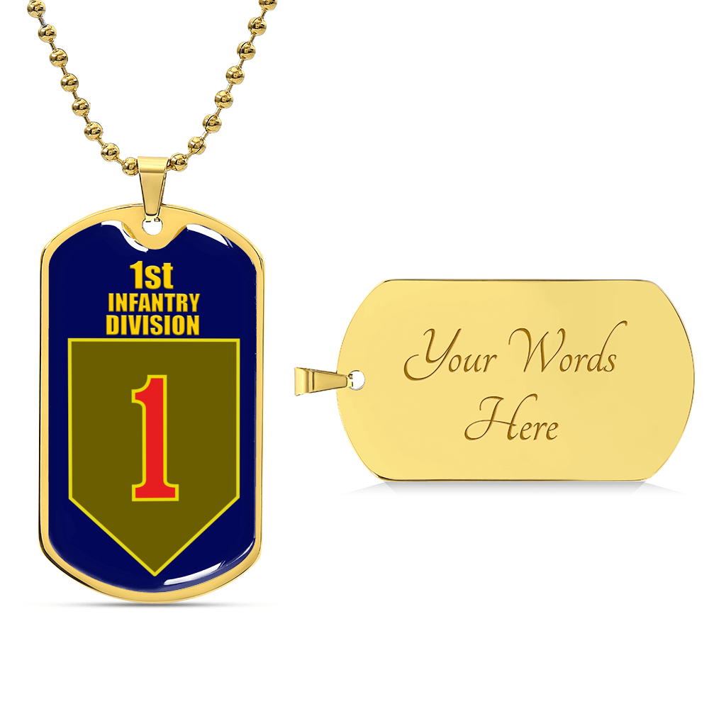 Awesome Dog Tag For 1St Infantry Division - Army Tag Necklace, Dog Tag Necklace