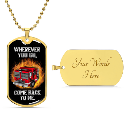 Firefighter Gift, Best Dog Tag Necklace Pendant For Fireman Dad Birthday Christmas Father's Day, Fire Safety Isaiah - Army Tag Necklace, Dog Tag Necklace