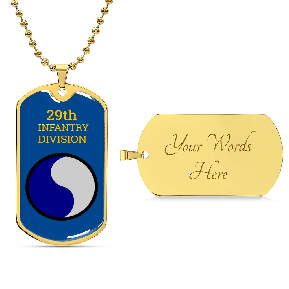 Awesome Dog Tag For 29Th Infantry Division - Army Tag Necklace, Dog Tag Necklace