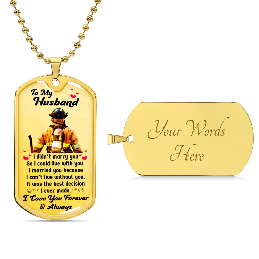 Gift For Firefighter - Premium Dog Tag - Army Tag Necklace, Dog Tag Necklace