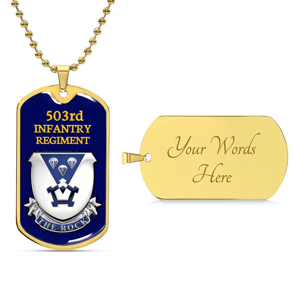 Awesome Dog Tag For 503Rd Infantry Regiment - Army Tag Necklace, Dog Tag Necklace
